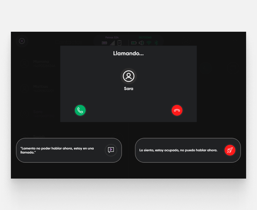 Llamada entrante en TD Phone en un dispositivo generador de voz con seguidor ocular TD I-Series de Tobii Dynavox
