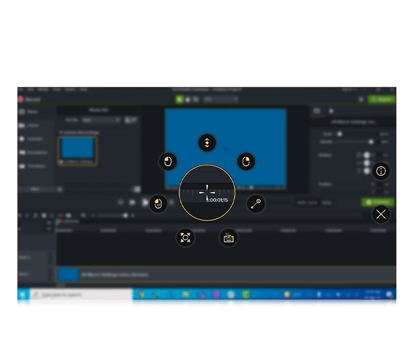TD Control de Tobii Dynavox usado para editar un video en Camtasia