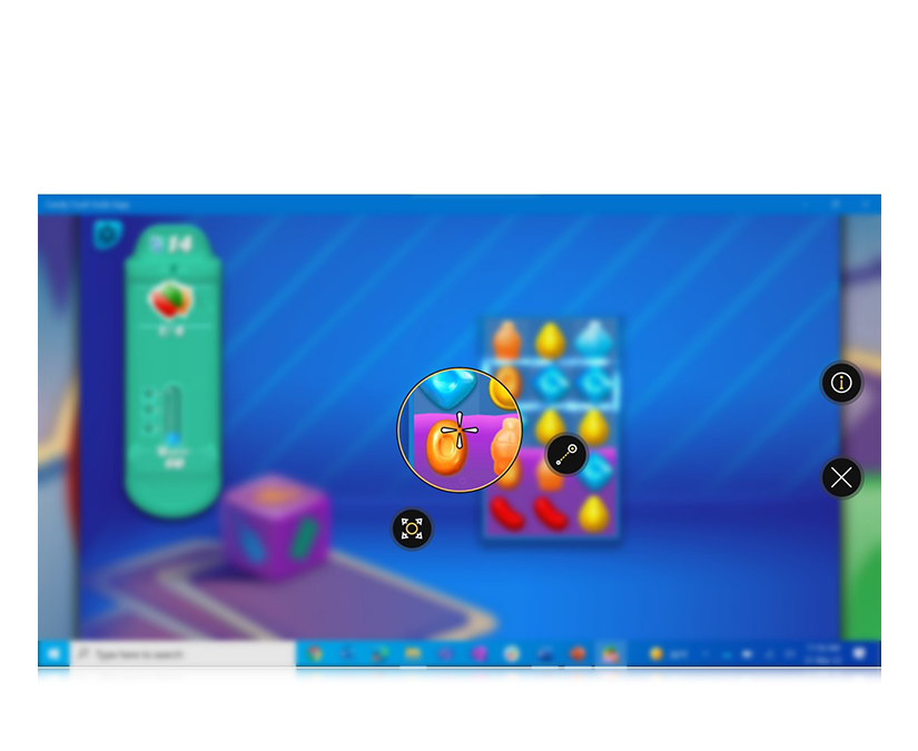 TD Control de Tobii Dynavox usado para jugar Candy Crush