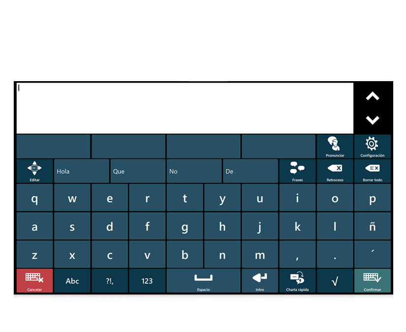 Teclado qwerty en Communicator 5 de Tobii Dynavox