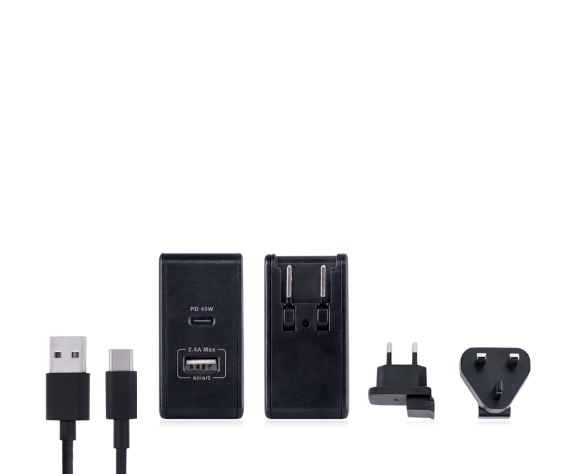 Cables USB y enchufes de la fuente de alimentación para I-Series de Tobii Dynavox