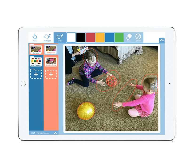Snap Scene de Tobii Dynavox en un iPad