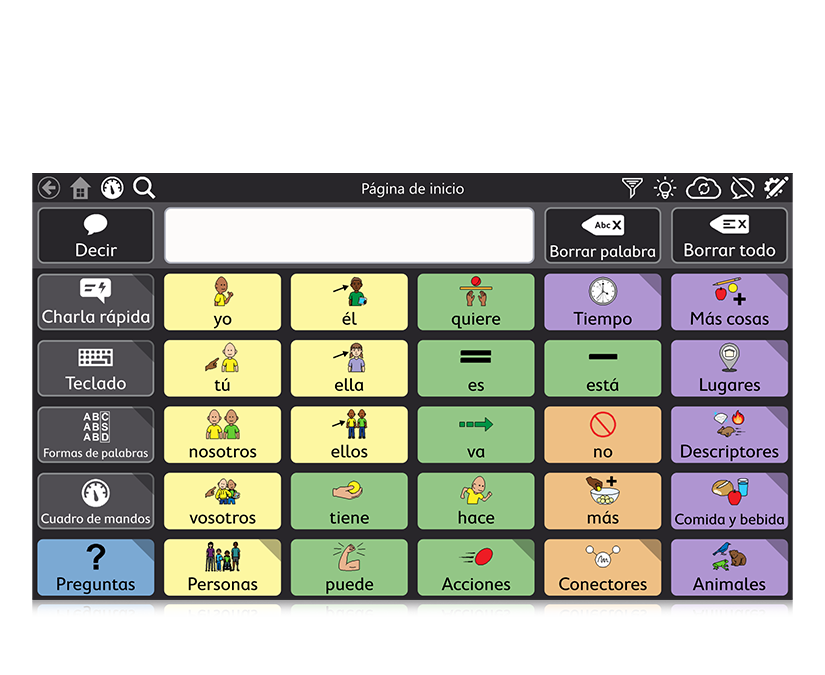 Tobii Dynavox TD Snap Conjunto de Páginas Motor Plan