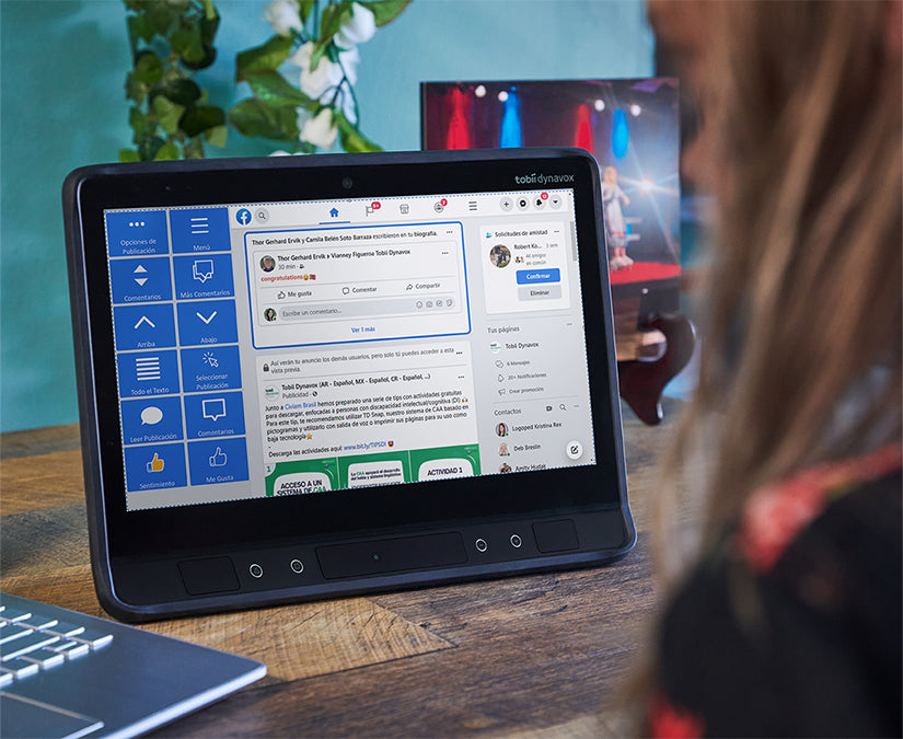 Facebook Messenger Accesible de Tobii Dynavox en Aplicaciones Accesibles de Communicator 5