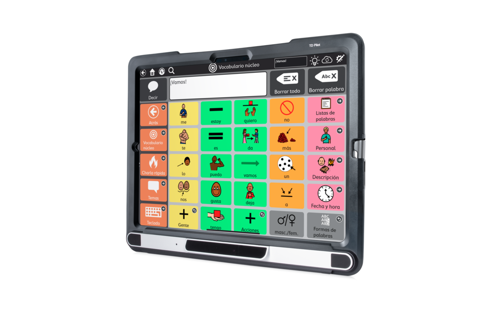 Dispositivo TD Pilot de Tobii Dynavox usando TD Snap