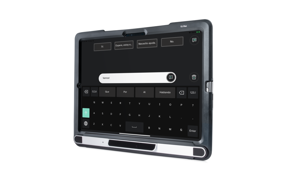 Dispositivo TD Pilot de Tobii Dynavox  usando TD Talk