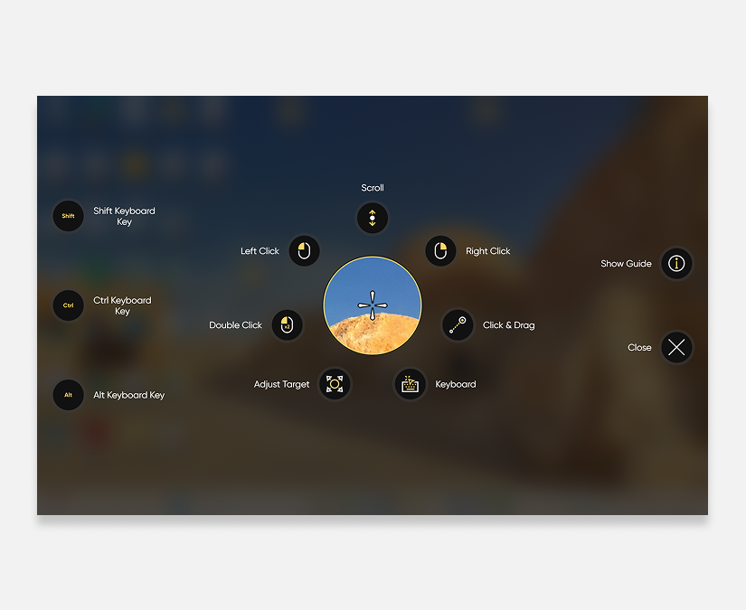 Menú de interacción de Tobii Dynavox TD Control