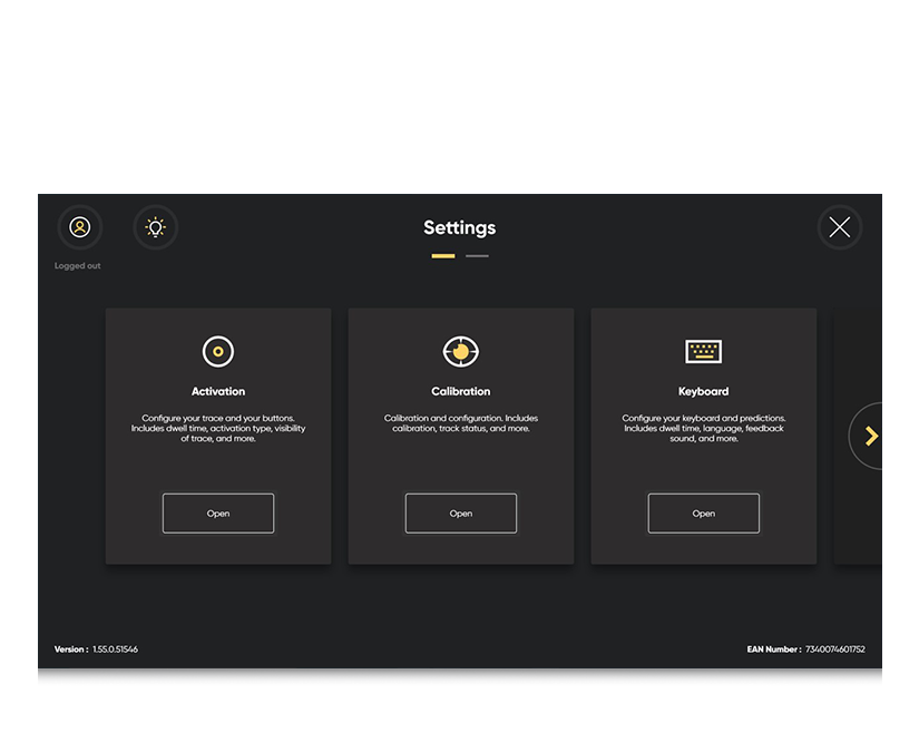 Ajustes de TD Control de Tobii Dynavox