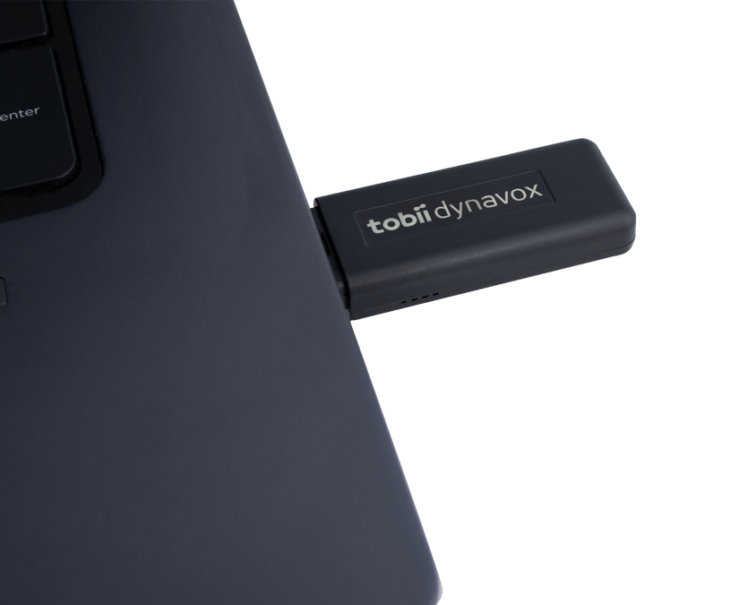 AccessIT de Tobii Dynavox conectado a una laptop