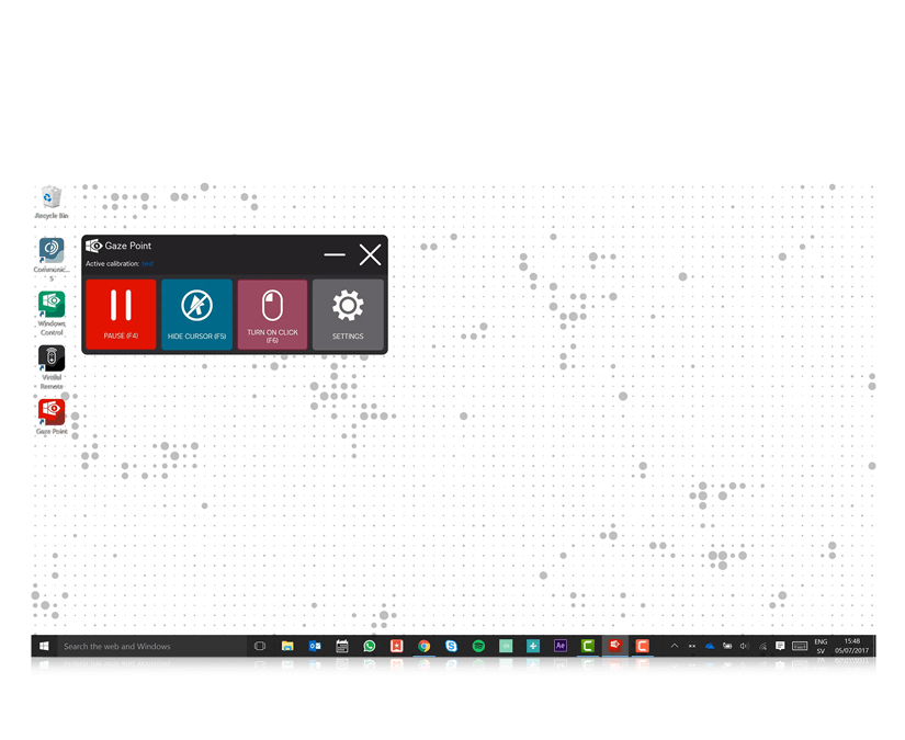 Tobii Dynavox  Gaze Point Paused Calibration