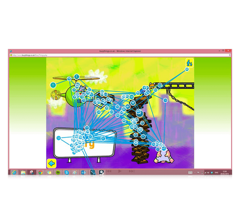 Mapa de calor en una imagen en Gaze Viewer de Tobii Dynavox