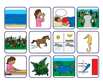 Ejemplos de Pictogramas de Líneas Finas de Tobii Dynavox