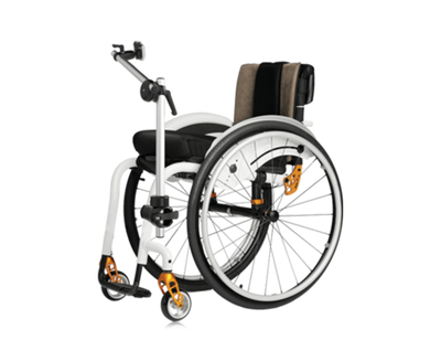 Rehadapt mount on a wheelchair to hold an assistive technology device