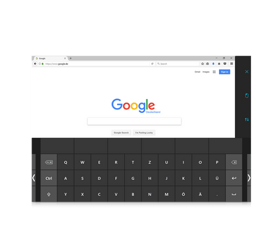 Using Windows Control software to search Google