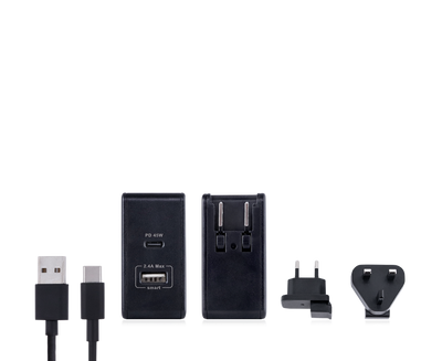 Cables USB y enchufes de la fuente de alimentación para I-Series de Tobii Dynavox