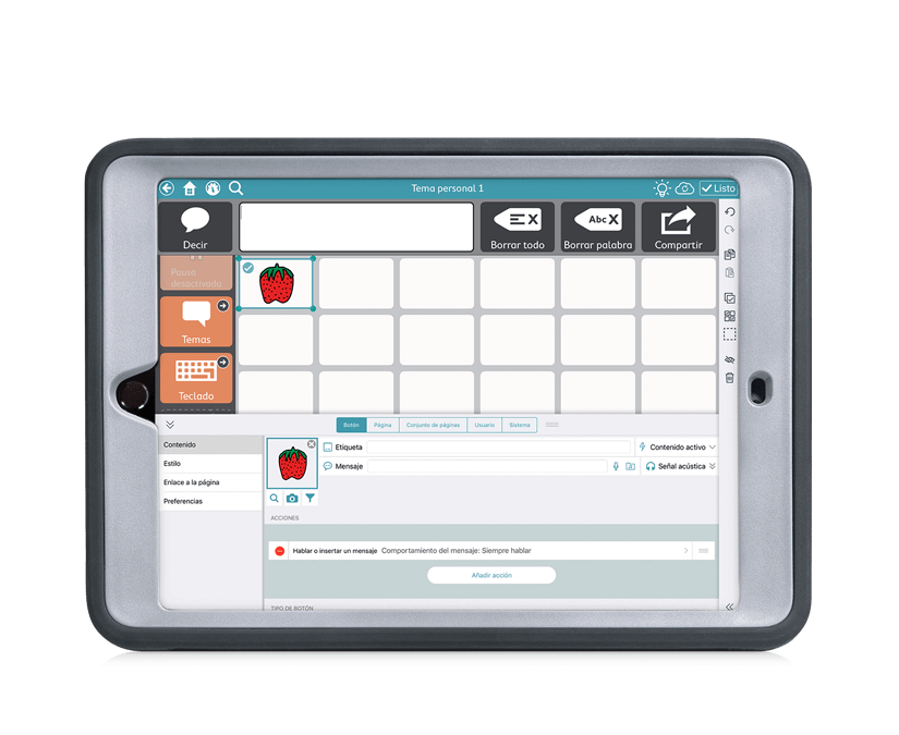 TD Snap editar un botón