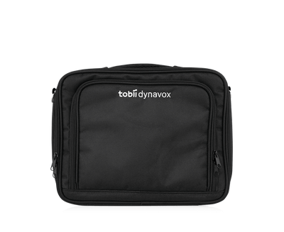 Vista frontal de la bolsa de viaje pequeña Tobii Dynavox