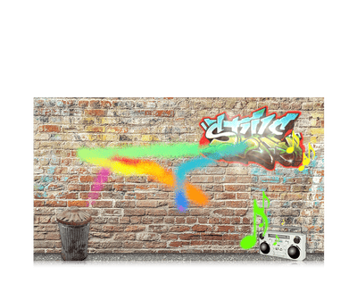 Captura de pantalla del software Magic Eye FX con juego Graffiti